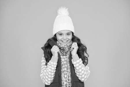child with happy face feel happiness and ready for celebration christmas and new year holiday, weather forecastの写真素材