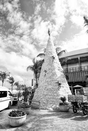 Christmas tree, hooters motorbikes in Cozumel, Mexicoのeditorial素材