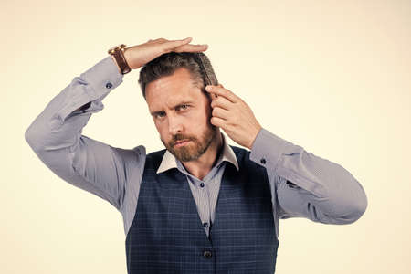 Ambitious and handsome. barbershop. confident guy grooming. male beauty and fashion.