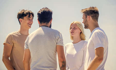 best friends. Social. group of four people, partnership. Group communication pleasure. Enabling...