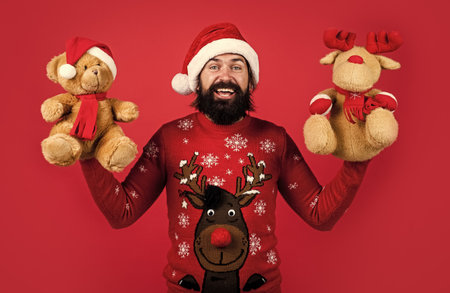 Christmas preparation. party fun. happy new year. merry christmas. seasonal xmas sales. bearded...