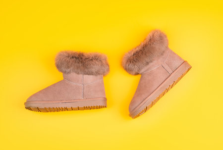 shoe store. shopping concept. female leather stylish footwearの写真素材