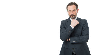 Business portrait of confident serious business man businessman ceo in formal business suitの写真素材