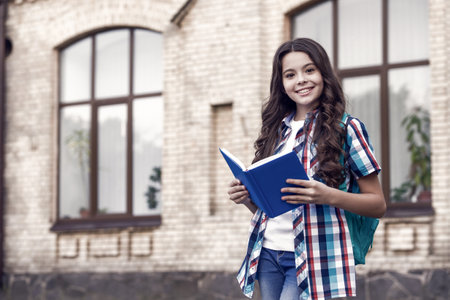 Education for future. Small kid back to school. Primary education. School dress code. Private teaching. Private lesson. September 1. Startup. Knowledge day. Excellence in childhood educationの写真素材