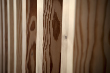 wooden fence balks background with nobody, selective focus, backdrop