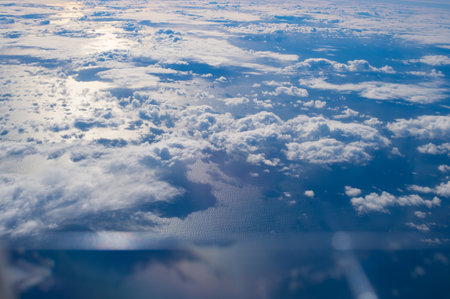 flight aerial view. scenic flight aerial view. flight aerial view from plane.の写真素材