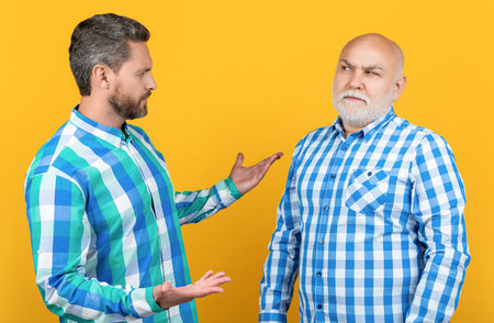 confused generation family relationship in studio. generation family relationshipの写真素材