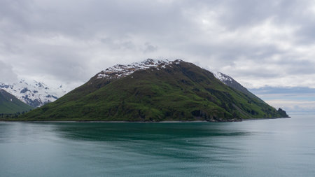 image of mountain landscape in nature. mountain landscape. snowy mountain landscape.の写真素材