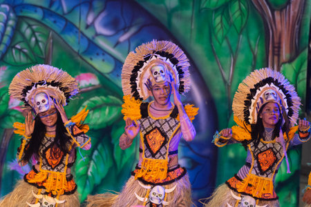 Parintins, Brazil - December 06, 2015: samba brazilian carnival people dancingのeditorial素材