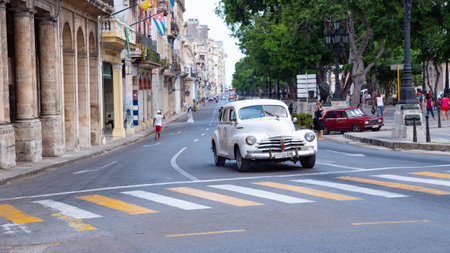 Havana, Cuba - May 02, 2019: Chevrolet Fleetmaster retro car on the roadのeditorial素材