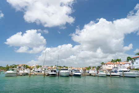 yacht harbour in summer. yacht harbour in summer vacation. summer yacht in harbourの写真素材