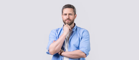 stylish mature man with stubble in studio. photo of stylish mature man with stubble.