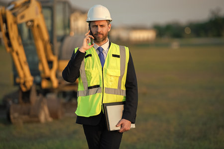 engineer man of architect occupation wearing helmet. photo of man architect occupation