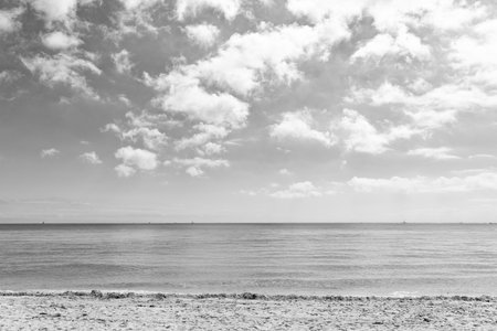 peaceful seascape horizon at daylight sky. photo of seascape horizon at daylight.の写真素材