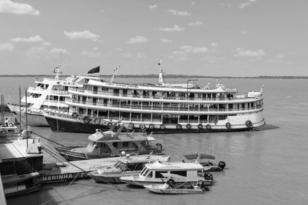 Parintins, Brazil - December 06, 2015: cruise ferry ship at port