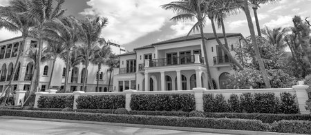 private residence with houses and mansions in palm beachの写真素材