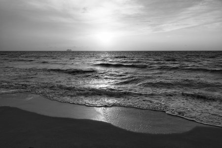 seascape horizon at sunrise. summer seascape horizon at sunrise. seascape horizonの写真素材