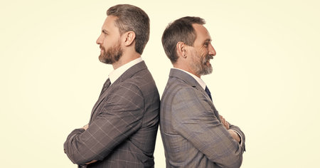 businessman in suit. Business success man isolated on white. Successful partnership. Business team success. Advertising for businessman success. Financial successful dealの写真素材