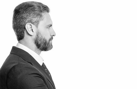 Successful businessman isolated on white. Business success of leader man. Successful leadership leading business to success. CEO professional. Ambitious businessman man in formalwear. Advertisementの写真素材