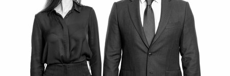 businesspeople working on business project. collaborating on a new business project. businesspeople isolated on white. businesspeople together while having a meeting in the office. cropped viewの写真素材