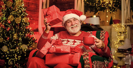 Shopping in mall. winter holiday shopping. party celebration. presents from santa. happy new year....