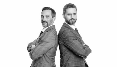 professional businessman business leader with man manager representing successful leadership