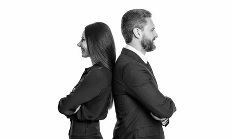 business leadership and success. leader representing leadership. successful businesspeople. business leader isolated white. probability of success. colleagues in office. businesspeople with coworkerの写真素材