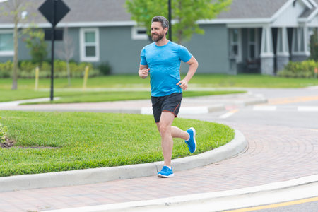 Healthy lifestyle with daily fitness. Fitness and sport. Man running with energy. Sport lifestyle....