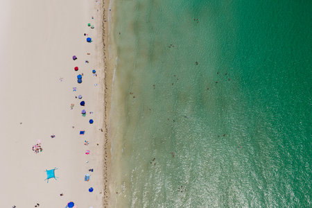 Paradise luxury resort. Summer vacation. Beach vacation at sea in summer. Sea relax under beach...