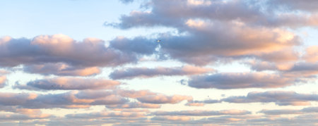 Morning sky with cloud. Sky and cloud formation. Weather cloudscape. Sky filled with cloud. Overcast...