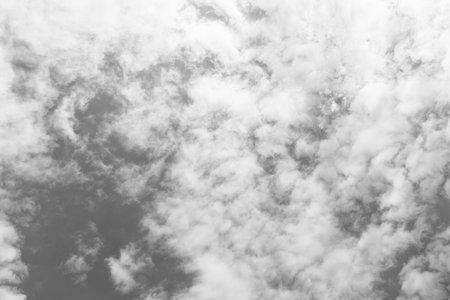 Clouds in the sky. Natural and cloudy fresh sky background. White fluffy clouds in the sky.