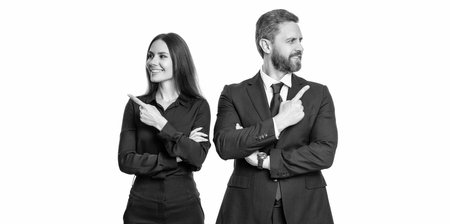 leader representing leadership. successful businesspeople. business leader isolated on white. prospect of success. colleagues in office. businesspeople with coworker. business leadership and successの写真素材