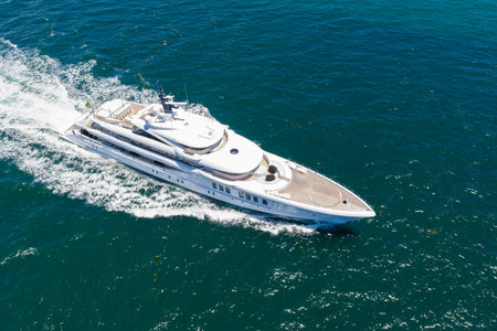 Boating and yachting. Luxury lifestyle. Marina yacht club. Yacht luxury view at sea. Vacation on...