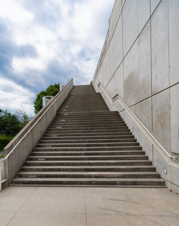 Architecture details. Stairs passage architecture. Detailed architecture. Passage with stairs...