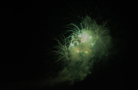 New York Manhattan fireworks. New York Fireworks over Manhattan. New York City 4th of July...