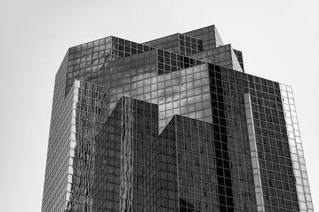 Skyscraper building architecture. Business skyscraper. Modern glass building. Skyscraper in city...