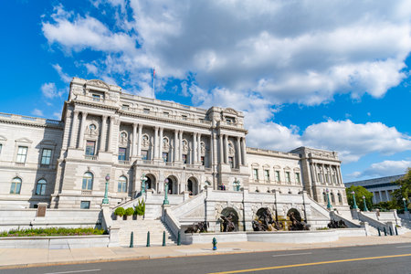 Congress historic symbol of American democracy. Washington monument architecture. Iconic Congress over Capitol Hill. Washington DC. USA symbol. American capital cityの写真素材