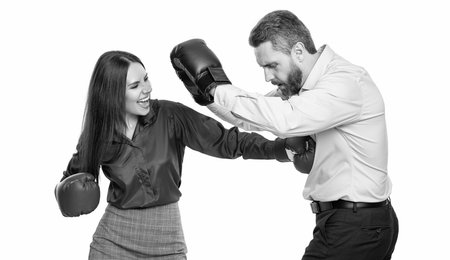 anger management. business fight with two businesspeople. businesspeople fight against each other....