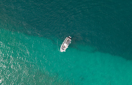 Boat trip. Luxury lifestyle and traveling. Sea boat go to yacht marina. Yachting and boating marina....