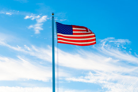 Independence day. Patriotic symbol. American Flag for Memorial Day or 4th of July. American flag...