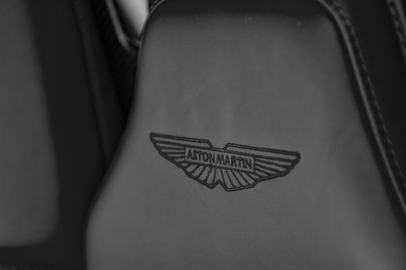 Chicago, Illinois, USA - September 08, 2024: 2008 Aston Martin DB12 coupe sportscar, red interior view. Aston Martin V8 DB12 coupe. Aston Martin V8 DB12 coupe car at Chicagoのeditorial素材