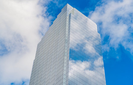 Architecture in business district. Building architecture. Business building. Glass building....
