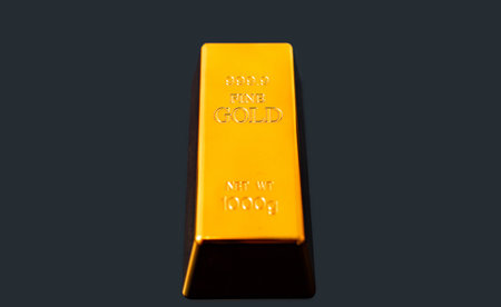 Gold bullion. Investment and wealth. Gold bar. Banking saving. Saving and investment. Financial...