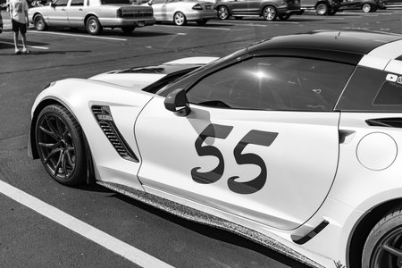 Chicago, Illinois, USA - September 08, 2024: Chevrolet Corvette C7 Chevy sportscar vehicle, side view. Chevy sports car. Chevrolet Corvette C7 car. Chevrolet Corvette C7 at Chicagoのeditorial素材