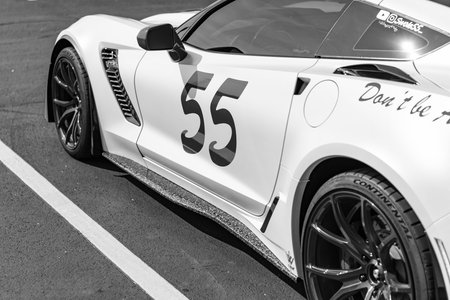 Chicago, Illinois, USA - September 08, 2024: Chevrolet Corvette C7 Chevy sportscar vehicle, side view. Chevy sports car. Chevrolet Corvette C7 car. Chevrolet Corvette C7 at Chicagoのeditorial素材