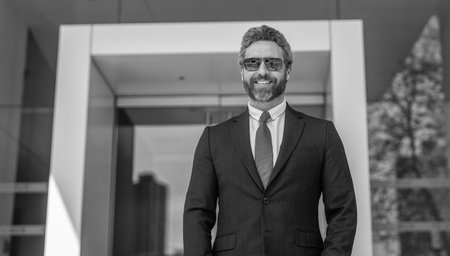 Elegant businessman. Business boss portrait of business man. Successful business. Success of...