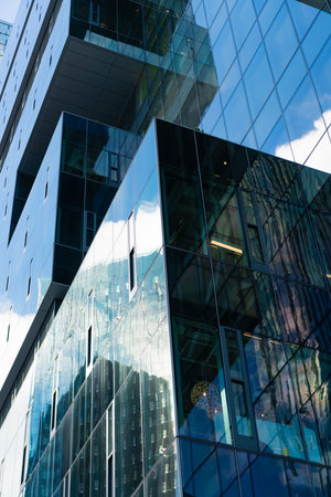 Modern glass background. Glass exterior background. Architecture. Building exterior architecture....