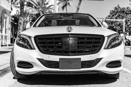Miami, Florida, USA - November 23, 2024: Mercedes Benz S 2016 Maybach car. Luxury car of Mercedes...