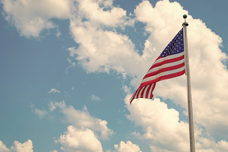 Independence day. Patriotic symbol. American Flag for Memorial Day or 4th of July. American flag...