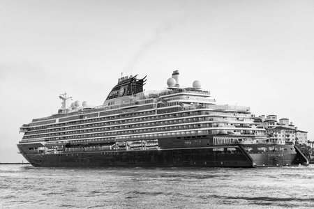 Miami, Florida, USA - December 21, 2024: Cruise ship tour. Travel by ship. Explora II cruise ship...
